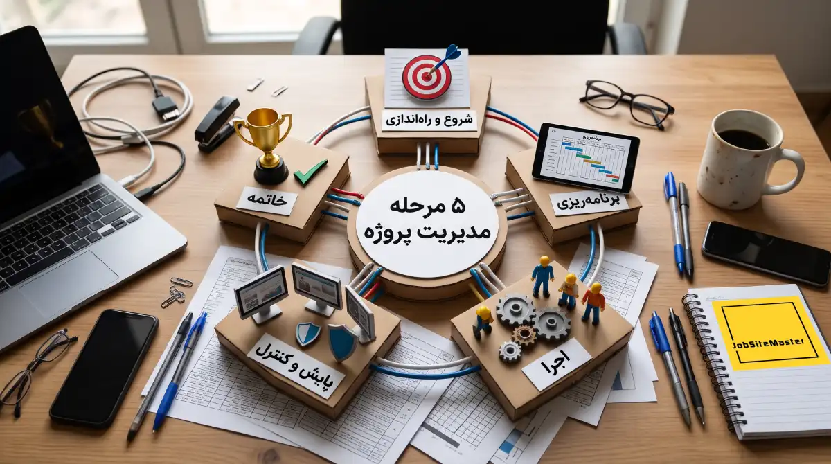 چرخه عمر و ۵ گروه فرآیندی در راهنمای جامع مدیریت پروژه و استاندارد PMBOK