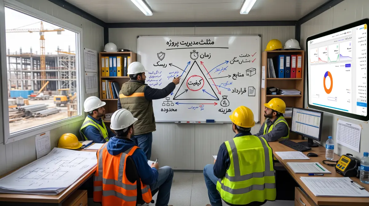 فرآیند یکپارچگی مثلث زمان، هزینه و دامنه در مدیریت پروژه استاندارد