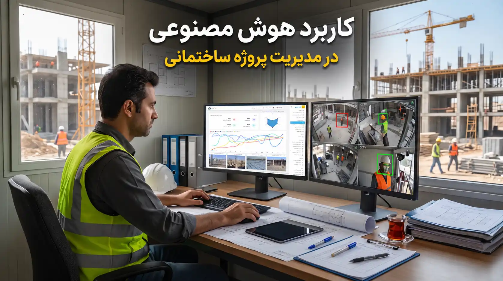هوش مصنوعی در مدیریت پروژه ساختمانی و پایش هوشمند کارگاه